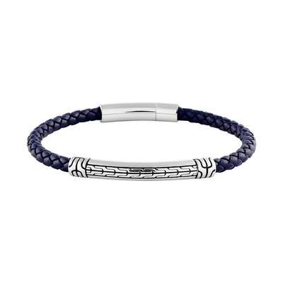 Bracelet en acier et cuir LES HAUBANS