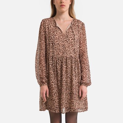 Printed Tie Neck Dress JDY