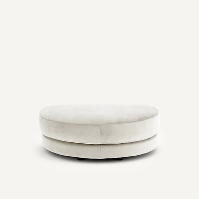 Repose-pieds modulable en velours de lin, TIBERIO AM.PM