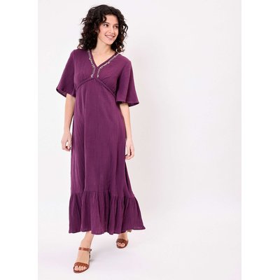 Robe longue évasée gaze de coton bio PEARL LA FIANCÉE