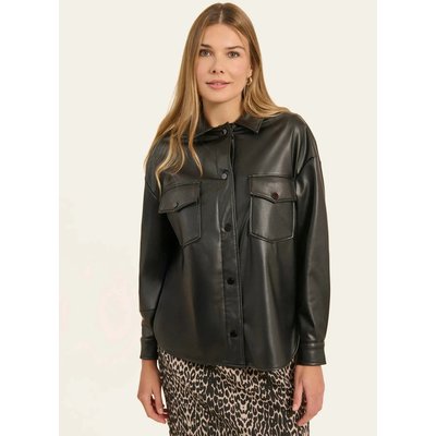 Surchemise droite en similicuir FERRET NAF NAF