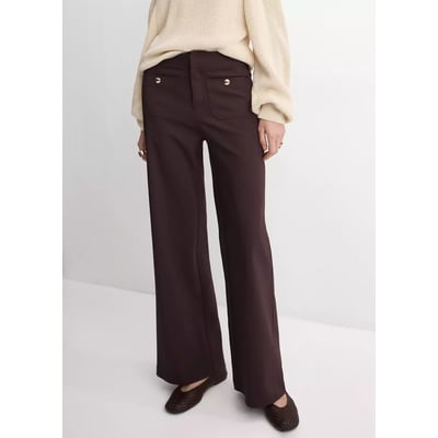 Pantalon droit boutons bijou MANGO