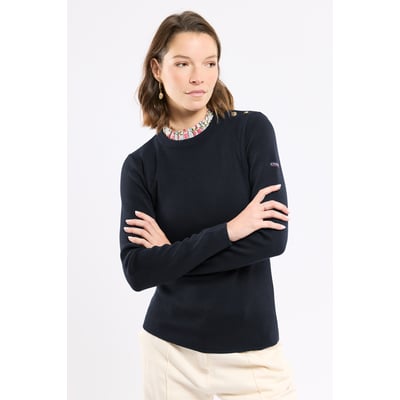 Pull marin col fleuri - laine mérinos ARMOR-LUX