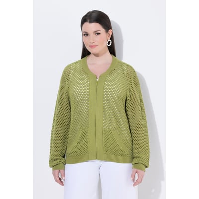 Gilet en maille, paillettes, col college ULLA POPKEN