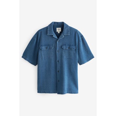Chemise manches courtes en denim deux poches NEXT