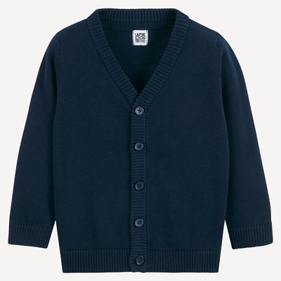 Gilet col V, en fine maille pur coton LA REDOUTE COLLECTIONS