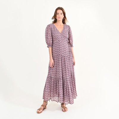 Robe longue imprimée, col croisé MOLLY BRACKEN