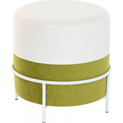 Pouf en métal et polyester élégant RECOLLECTION