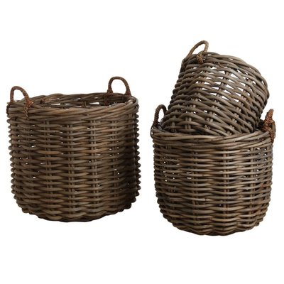 Cache-pot ronds en poelet gris (Lot de 3) AUBRY GASPARD