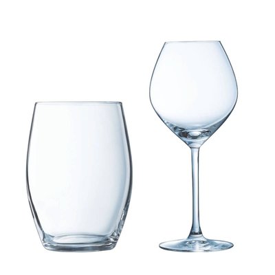Ensemble 12 pièces - verres à pied 47 cl et verres à eau 37 cl CHEF&SOMMELIER