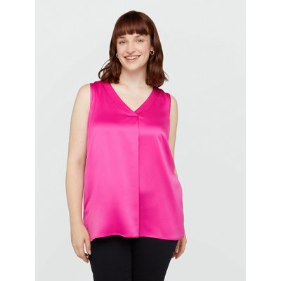 Top avec devant en satin et dos en jersey FIORELLA RUBINO