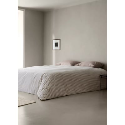Housse de couette 100 % percale de coton à rayures Lit 180/200 cm MANGO HOME