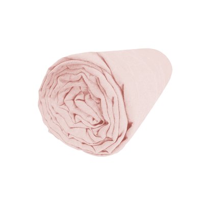 Drap housse en lin lavé bonnet 30cm, NATURELLEMENT LIN BLANC CERISE