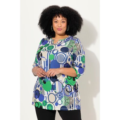 T-shirt long à col tunisien et manches 3/4. ULLA POPKEN