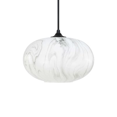 Suspension galet en verre effet marbre - CARRAO C-CREATION