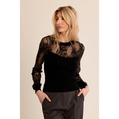 Top fantaisie en semi-transparence MOLLY BRACKEN