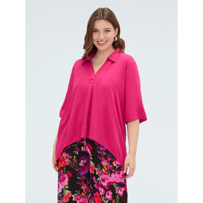 Blouse boxy avec col polo FIORELLA RUBINO