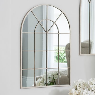 90x60cm Arched Window Style Wall Mirror SO'HOME