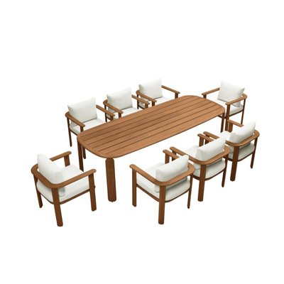 Table de jardin en teck, ROMA AU JARDIN DE CHLOÉ