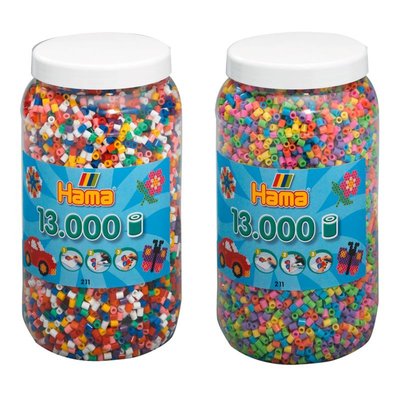 Set de deux pots de perles à repasser (env. 26000) HAMA