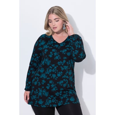 T-shirt long à fleurs ULLA POPKEN