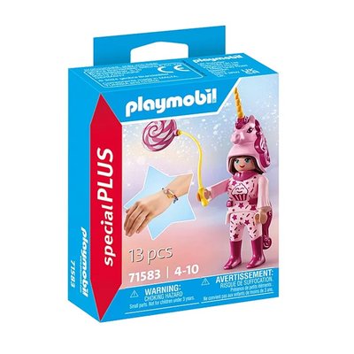 Special Plus Jeune fille avec déguisement licorne PLAYMOBIL