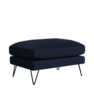 Pouf en velours pieds épingles noirs- VILLABON DRAWER