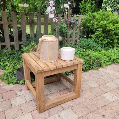 Tabouret en teck recyclé Toscagne GECKO JARDIN