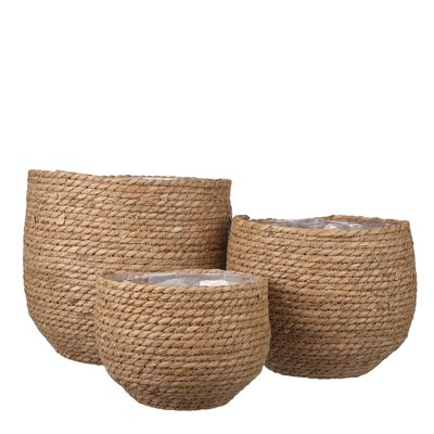 Ensemble de 3 paniers à plantes Ø26 cm JORCK MICA DECORATIONS