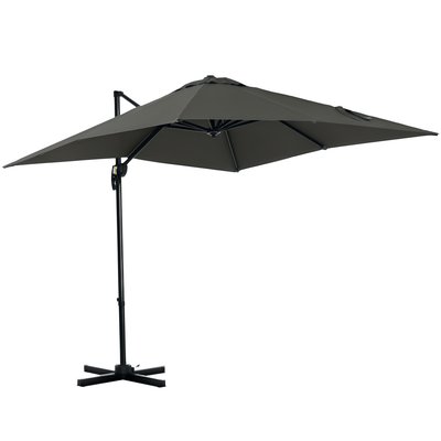 Parasol déporté carré inclinable dim. 2,45L x 2,45l x 2,45H m OUTSUNNY