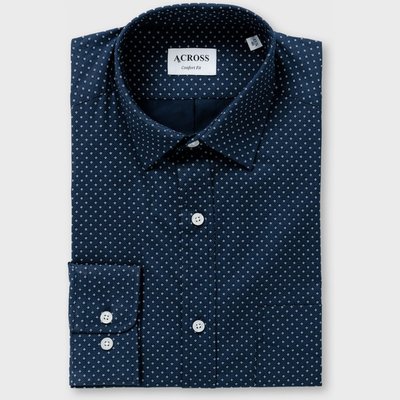 Chemise Confort fit motif fond uni ACROSS