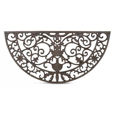 Paillasson Demi Lune Fonte Marron 73.5cm - DECORATION D’AUTREFOIS
