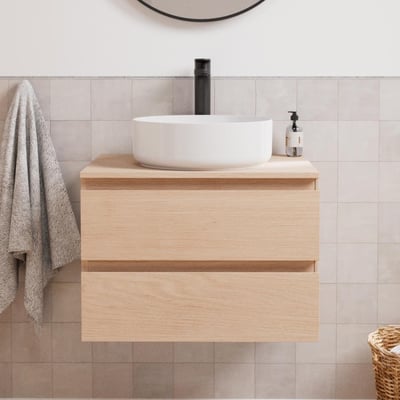 Ensemble meuble simple vasque 60 cm + vasque SORRENTO MOB IN