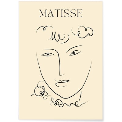 Affiche Matisse 'Portrait Linéaire' – Dessin minimaliste L'AFFICHERIE