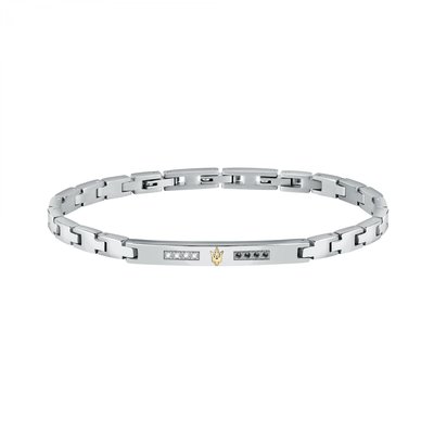 Bracelet en acier et diamant MASERATI