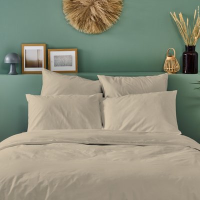 Taie d'oreiller unie PERCALE DE COTON BLEU CALIN