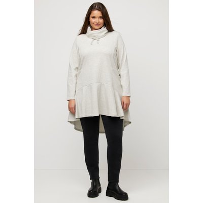 Pull long, motif à chevrons, ourlet à volant ULLA POPKEN