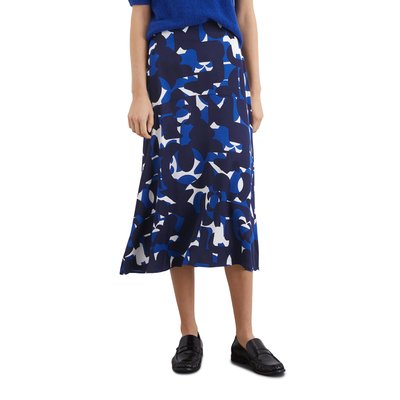 Jupe en satin flared en viscose imprimée MARC O'POLO