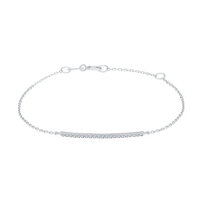 Bracelet en or 375 et oxyde de zirconium CLEOR
