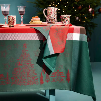 Serviette pur coton NOEL MAGIQUE GARNIER THIEBAUT