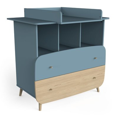 Commode 2 tiroirs et 3 niches avec plan à langer L96 cm - FIRMIANA CALICOSY