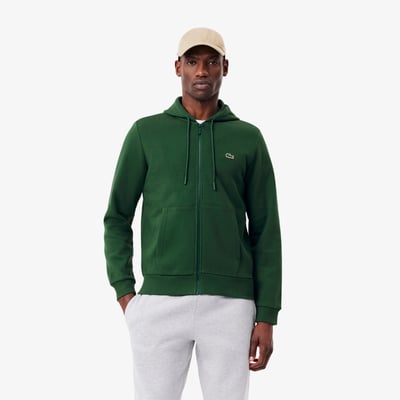 Sweatshirt à capuche zippé molleton LACOSTE
