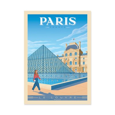 Affiche d’art 50 x 70 cm - Paris Musée du Louvre - Olahoop Travel Posters WALL EDITIONS