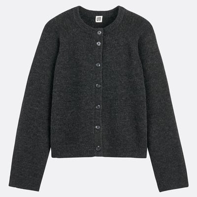 Кардиган с круглым вырезом из плотного трикотажа LA REDOUTE COLLECTIONS