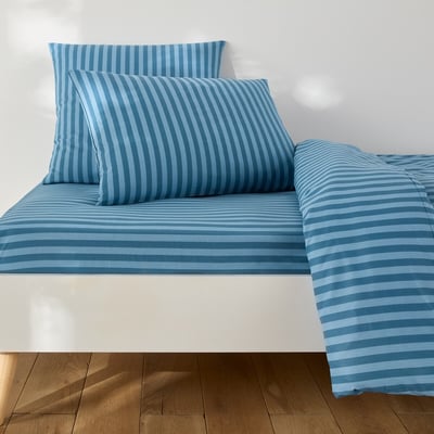 Lenzuolo per bambini, 50% cotone riciclato, cappuccio 25 cm, SACHA BLU LA REDOUTE INTERIEURS