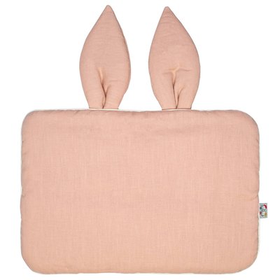 Oreiller plat coussin lapin réversible en lin lavé LINO SEVIRA KIDS