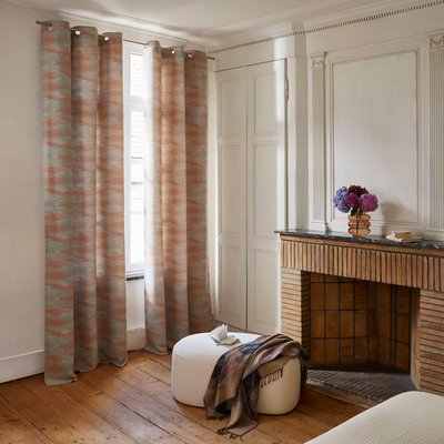 Rideau Bociel Tamisant en Lever de soleil en jacquard duveteux Multicolore 134x280 cm MADURA