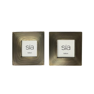Cadre photo décoratif en alliage de zinc 6x6 SIA DECO