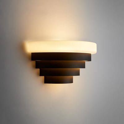 Wandlamp van ijzer en opaline, STERS LA REDOUTE INTERIEURS