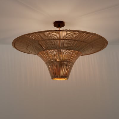 Lámpara de techo de ratán Ø80 cm, Junita LA REDOUTE INTERIEURS